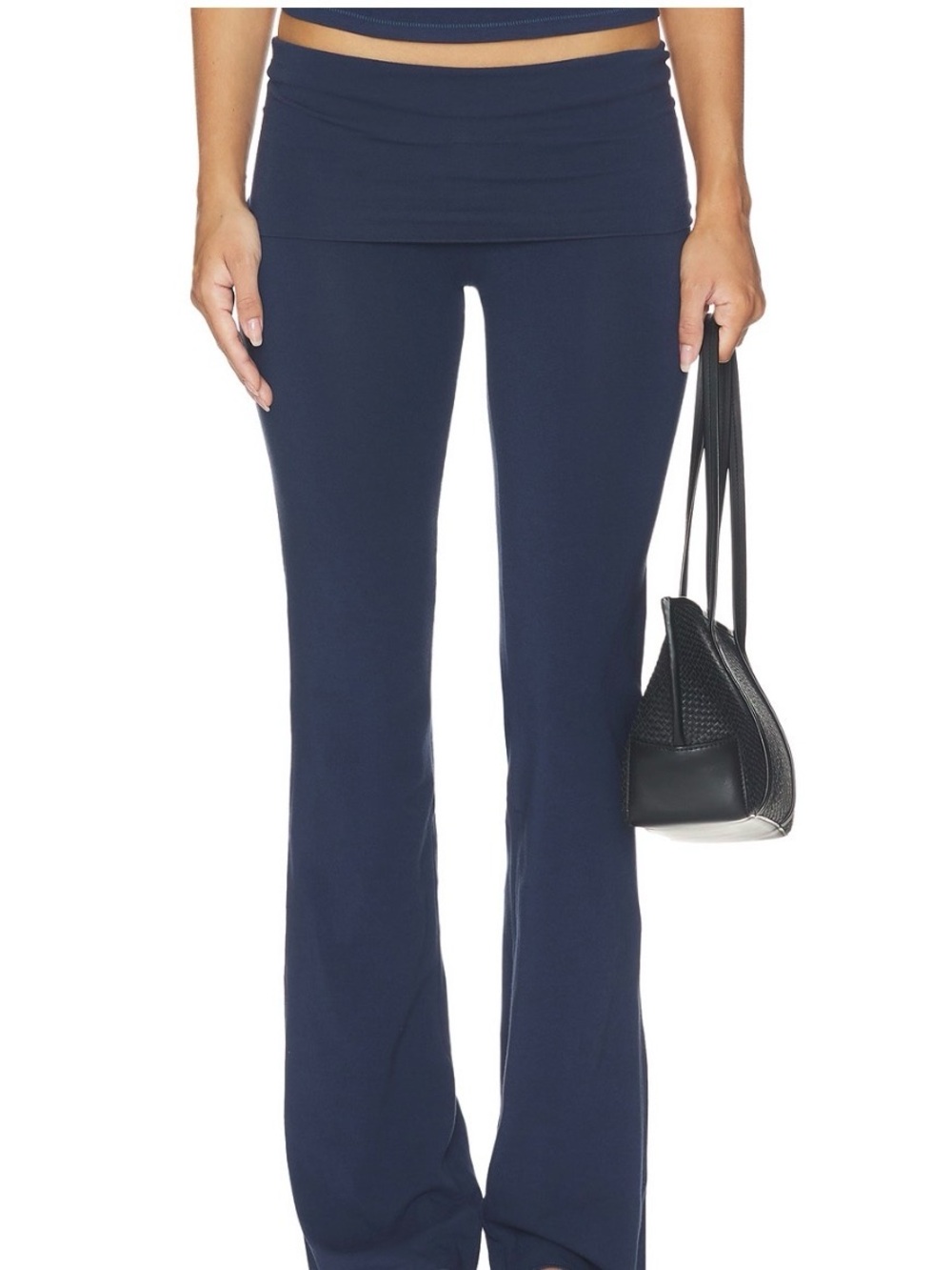SKIMS Black Fold-Over Waist Leggings